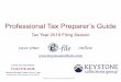 Professional Tax Preparer’s Guide...Taxpayer Annual Local Earned Income Tax Return Part-Year Returns 9 Taxpayers who move during the year must file a part-year return for each municipality