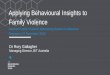 Applying Behavioural Insights to Family Violence Singapore X · PDF file Dr Rory Gallagher Managing Director, BIT Australia Applying Behavioural Insights to Family Violence National