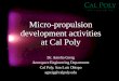 Micro-propulsion development activities at Cal Polymstl.atl.calpoly.edu/~workshop/archive/2017/Spring... · Pocket Rocket - Performance Thruster Specific Impulse Power Thrust Propellant