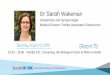 Dr Sarah Wakeman - GP CME South/Sat_Room11_1530_Wakeman...• Male Factor Infertility • Unexplained Infertility • Advancing Maternal Age • Heterosexual Couples • Single Women
