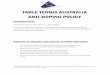 TABLE TENNIS AUSTRALIA ANTI-DOPING POLICY€¦ · Table Tennis Australia Anti-Doping Policy 3 | P a g e The National Anti-Doping Programme ASADA is a statutory agency that operates