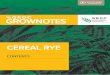 CEREAL RYE - GRDC viii «“«‘«â€«â€Œ«â„¢«â€ «â€«© January 2018 Contents Contents cereal rye 3.1 Seed treatments