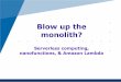 Blow up the monolith? - SDJUG · • Data Processing • Real-time File Processing • Real-time Stream Processing • Extract, Transform, Load • IoT Backends • Mobile Backends
