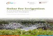 Solar for Irrigation · Solar for Irrigation 1 A Comparative Assessment of Deployment Strategies Executive Summary Solar pumps could improve access to sustainable irrigation for farmers