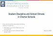 Student Discipline and School Climate in Charter Schools...The webinar recording will be available on the NCSRC website by July 25, 2016. We will ask you to fill out a survey after