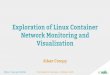 Visualization Network Monitoring and Exploration of Linux ... · Exploration of Linux Container Network Monitoring and Visualization ContainerCon Europe - October 2016 ... ∘Microservices