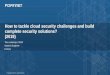 How to tackle cloud security challenges and build complete ... · • High Speed VPN Connectivity with Scale-out and Scale-Up options • Flexible network connectivity and advanced