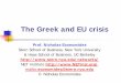 The Greek and EU crisis - New York Universityneconomides.stern.nyu.edu/...Greek_Crisis_03152013.pdf · Dealing with the crisis: “Mnemonia” Memos of understanding between the creditors