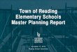 Town of Reading Elementary Schools Master Planning Report · Enrollment Modest Increases Data from NESDEC •Current Enrollment: 1854 •Projected Enrollment: 1969 Growth Distribution