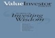 WORDS OF INVESTING WISDOM - Tilson Funds · WORDS OF INVESTING WISDOM Finding an Edge Winter 2008 Value Investor Insight4 a different probability of something hap-pening than someone