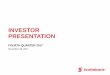 INVESTOR PRESENTATION - Scotiabank · •Prospective adoption effective November 1, 2017 •First set of interim financial statements under IFRS 9 for the three months ended January