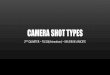 CAMERA SHOT TYPES - WordPress.com · Term given to a single, uninterrupted shot of a scene. This shot can be the only shot used by a director to cover a scene, or edited together