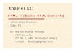 HTML –I [Basics HTML Elements] - GitHub Pages...HTML –I [Basics HTML Elements] Informatics Practices Class XII Chapter 11: By- Rajesh Kumar Mishra PGT (Comp.Sc.) KV No.1, AFS,