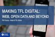 MAKING TFL DIGITAL - TECH.insight · 2. Open data and Apps Free and open data is the default. Proactively work with developers. Apps developed by the market. Intervention by TfL only