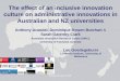 The effect of an inclusive innovation culture on ... · Anthony Arundel, Dominique Bowen Butchart & Sarah Gatenby-Clark Australian Innovation Research Centre (AIRC), University of