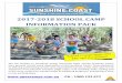 2017-2018 SCHOOL CAMP INFORMATION PACK - Apex Camps · SPECIALTIES – Specialising in full year level camps, leadership and team building camps, music & art camps, sports camps and