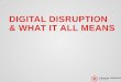 DIGITAL DISRUPTION & WHAT IT ALL MEANS Info/Banking School/2016/Course… · Mobile Banking Exceeds Branch Banking . DIGITAL COMMUNICATION . Fis Are Spending More Digitally . Digital