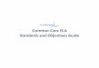 Common Core ELA Standards and Objectives Guide · R.CCR.4 Interpret words and phrases as they are used in a text, including determining technical, connotative, and figurative meanings,