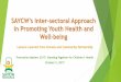 SAYCW’s Inter-sectoral Approach in Promoting Youth Health ... · Healthy Schools and Communities Grant Positively impact youth health by supporting actions and initiatives at the