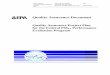 Quality Assurance Document - US EPA Quality Assurance Document Quality Assurance Project Plan for the