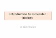 Introduction to molecular biology - Islamic University of Gazasite.iugaza.edu.ps/siwini/files/2015/09/lecture-1-5-9-2015-pdf.pdf · Introduction to molecular biology ... students