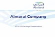 Update on Five Year Plan - Almarai€¦ · Sales Analysis by Product & Region Almarai Company 2013 Q3 Earnings Presentation 8 Sales by Product Participation vs Growth – YTD Q3 2013