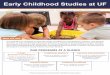 Early Childhood Studies at UF - College of Education · the area of early childhood studies (child development, developmental psychology, early childhood education, family studies,