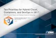 Ten Priorities for Hybrid Cloud, Containers, and DevOps in 2017 · 2017 Enterprise Management Associates, Inc. 4 Ten Priorities for Hybrid Cloud, Containers, and DevOps in 2017 Apcera