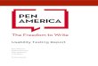 Usability Testing Report - PEN America Archive · performed a usability test of the prototype. We utilized the user testing software Lookback.io to record audio, video and screen
