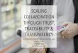 SCALING COLLABORATION THROUGH TRUST ......SCALING COLLABORATION THROUGH TRUST, TRACEABILITY & TRANSPARENCY RESPONSIBLE BUSINESS FORUM ON FOOD AND AGRICULTURE 27 MARCH 2018 JAKARTA,