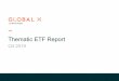 Thematic ETF Report - Global X ETFs€¦ · Thematic investing refers to the process of identifying powerful disruptive macro-level trends and the underlying investments that stand