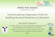 Transdisciplinary Approach (TDA) for Building Societal Resilience to Disasters · 2019-09-28 · Transdisciplinary Approach (TDA) for Building Societal Resilience to Disasters Kuniyoshi