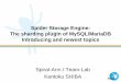 Spider Storage Engine: The sharding plugin of MySQL ... · The sharding plugin of MySQL/MariaDB Introducing and newest topics Spiral-Arm / Team-Lab Kentoku SHIBA . ... You can create