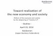 Toward realization of the new economy and society …Toward realization of the new economy and society Keidanren (Japan Business Federation) - Outline - April 19, 2016-Reform of the