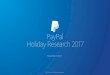 PayPal Holiday Research 2017 · 2017-11-09 · American mindset going into Holiday Season ©2017 PayPal Inc. Confidential and proprietary. 80% will holiday shop on a mobile device