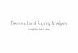 Demand and Supply Analysis - L. S. RahejaA. DEMAND ANALYSIS: I. Concepts •Meaning—Demand, DD= Desire + Ability to pay + Willingness to pay •Quantity demanded- Amount of a good
