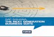 SAP S/4HANA, THE NEXT GENERATION BUSINESS SUITE - NRBand options in the cloud Impact and feasibility studies for SAP S/4HANA migration • SAP MANAGED OPERATIONS AND SUPPORT L1, L2