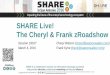 SHARE Live! The Cheryl & Frank zRoadshow - Amazon S3s3-us-west-1.amazonaws.com/watsonwalker/ww/wp... · • USAA upgraded 4 zEC12s to 4 z13 CPC. Initially went to 711 models (from