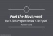 Fuel the Movement - Mozilla · Fuel the Movement MoFo 2016 Program Review + 2017 plan Mozilla Confidential - Internal Use Only November 16, 2016