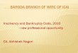 BARODA BRANCH OF WIRC OF ICAI - and Bankruptcy Code 2016.compressed.… · BARODA BRANCH OF WIRC OF ICAI Insolvency and Bankruptcy Code, 2016 ... KEY ASPECTS OF NEW IBC 2016. 