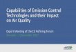 Capabilities of Emission Control Technologies and their ... · Expert Meeting of the EU Refining Forum Brussels 1 December 2017 Exhaust emissions control technologies for original