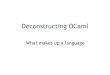 Deconstructing OCaml...In Prolog •Logical facts •Inference rules Mexican(CARNITAS) Food(CARNITAS) Mexican(X) Food(X) Delicious(X)Delicious(CARNITAS) “Fact” “Fact” “Rule”