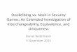 Stackelberg vs. Nash in Security Gamesbryce/cs97/f15/... · Stackelberg vs. Nash in Security Games: An Extended Investigation of Interchangeability, Equivalence, and Uniqueness Daniel