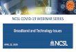 NCSL COVID-19 WEBINAR SERIESNCSL COVID-19 WEBINAR SERIES Broadband and Technology Issues. ... Further enhances the capability for telehealth visits, allowing more veterans to receive