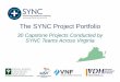 The SYNC Project PortfolioThe SYNC Project Portfolio 30 Capstone Projects Conducted by SYNC Teams Across Virginia. Each SYNC team conducts a Capstone Project in which they identify