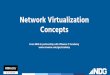Concepts Network Virtualization - Network …...• Network virtualization provide network services beyond data transfer • Networks can be recreated in seconds • Snapshots can