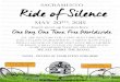 R.id2 ofSdÆhce Ohe DOI. Ohe Tüth-e ... - Ride of Silence · all are welcome for a free, silent bike ride. join cyclists worldwide in a silent slow-paced ride in honor of those who
