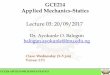 GCE214 Applied Mechanics-Statics Appl… · GCE214 APPLIED MECHANICS-STATICS Lecture content 3 Representation and Resolution of Vector of Forces in 2D Free-body Diagram Equilibrium