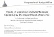 Trends in Operation and Maintenance Spending by the … · 2019-12-11 · Trends in Operation and Maintenance Spending by the Department of Defense 91st Annual Conference of the Western
