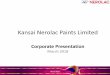 Kansai Nerolac Paints Limited 2018-03-05¢  Kansai Nerolac Paints Ltd. Parameter Ownership Subsidiary